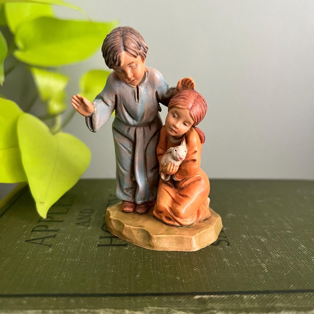 Fontanini Adah And Jason 2001 Italy Nativity With Lamb